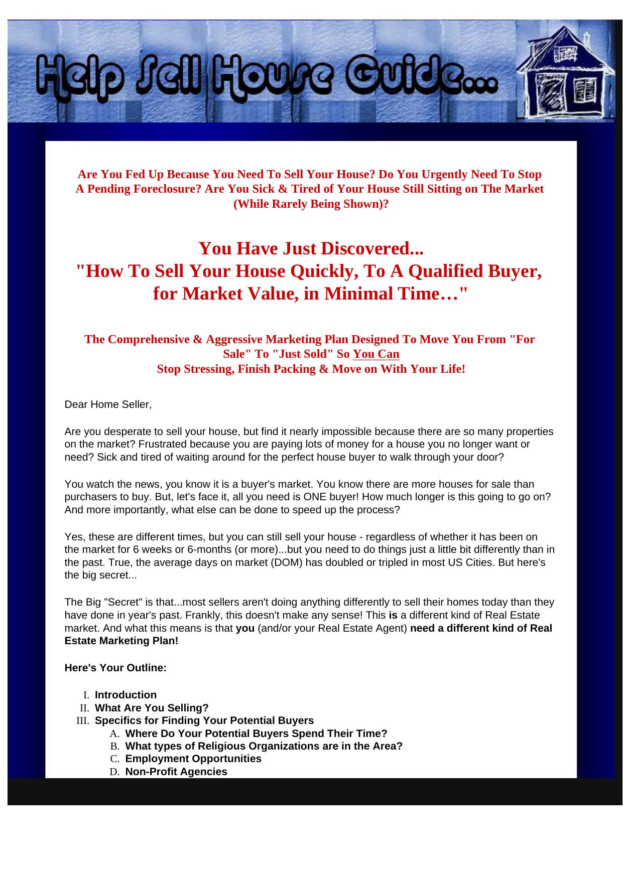 Help Sell House Guide. by Best of Kuszter's Collection