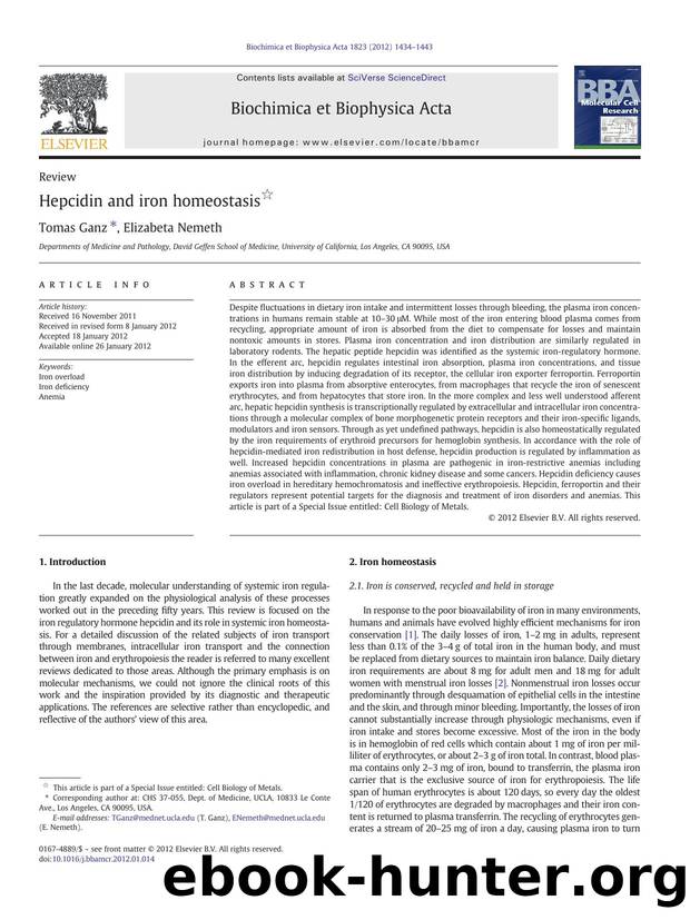 Hepcidin and iron homeostasis by Tomas Ganz & Elizabeta Nemeth