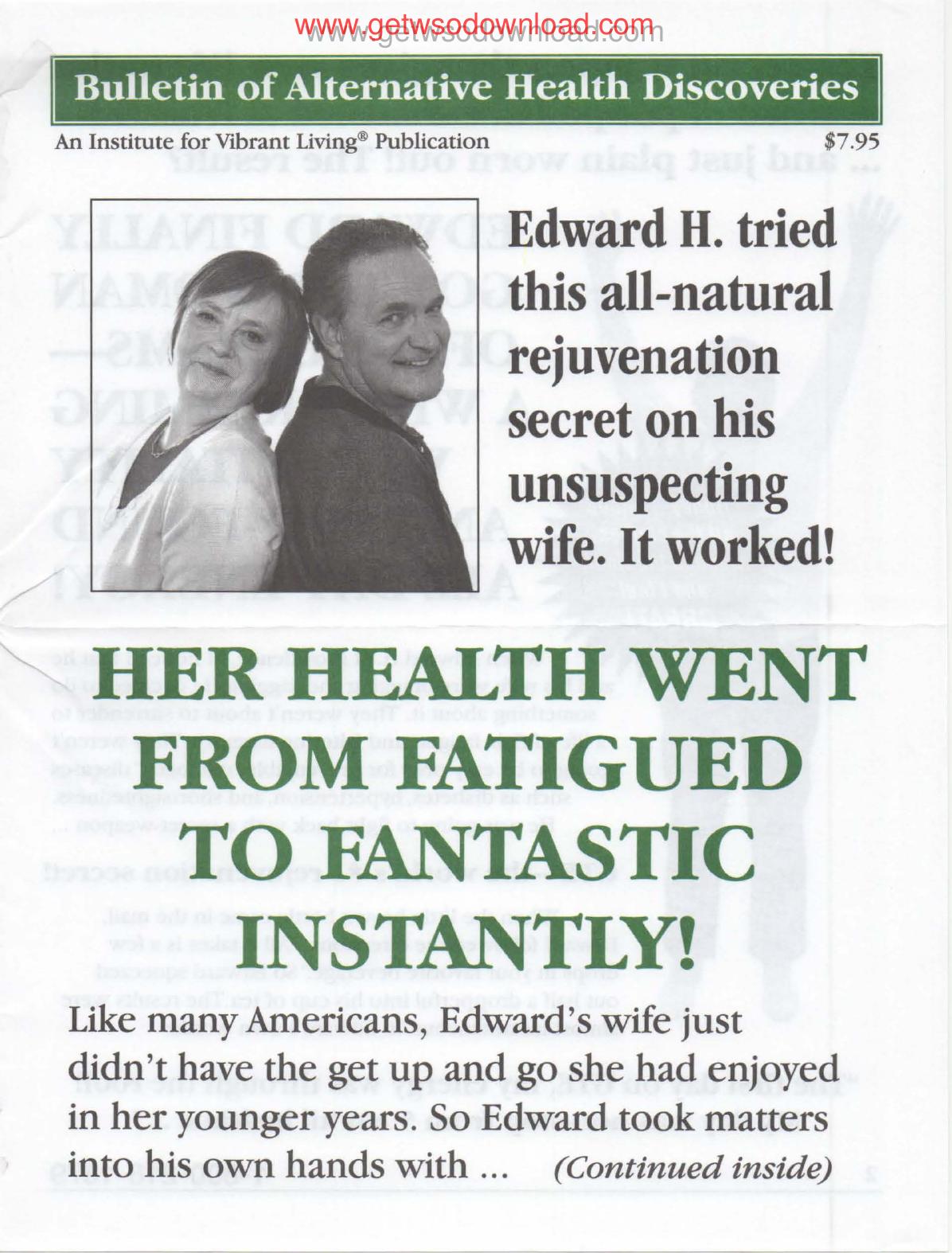 Her health went from fatigued to fantastic by Unknown