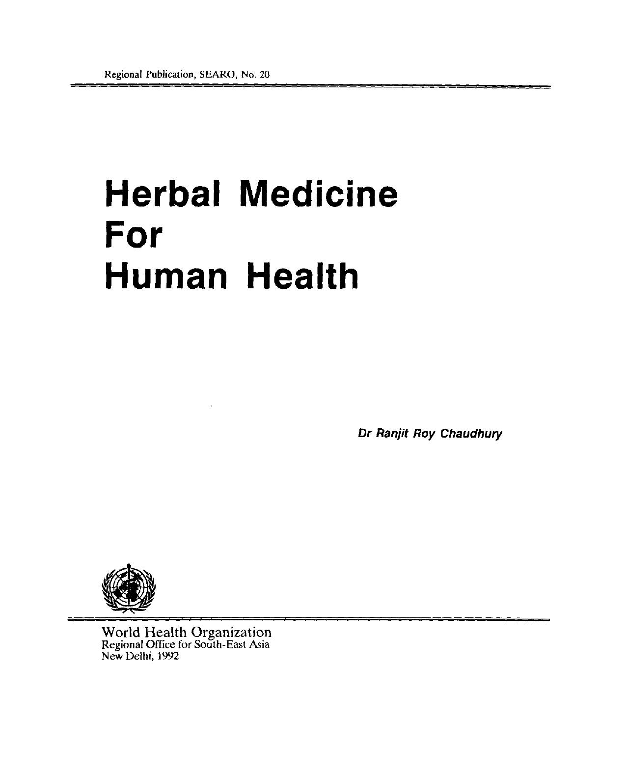 Herbal Medicine for Human Health.pdf by Chaudhury