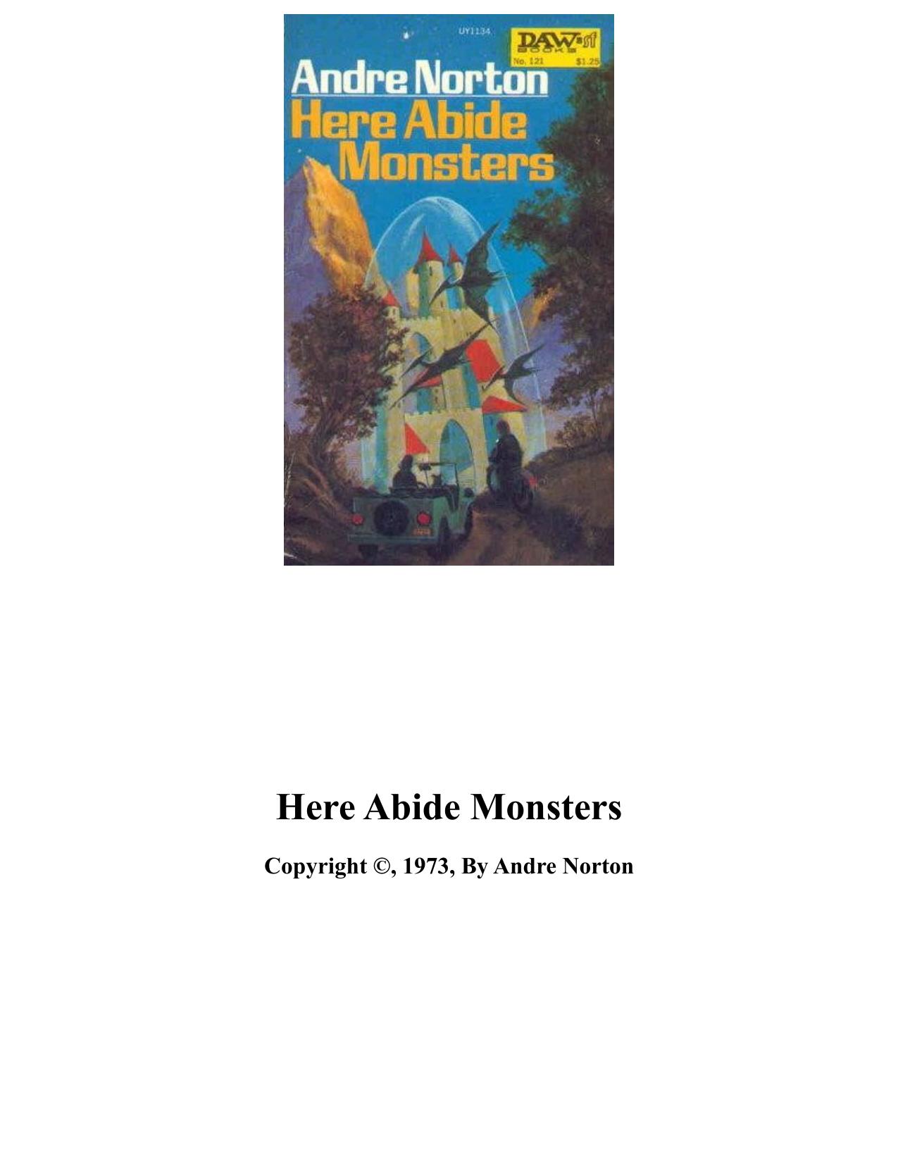 Here Abide Monsters by Andre Norton