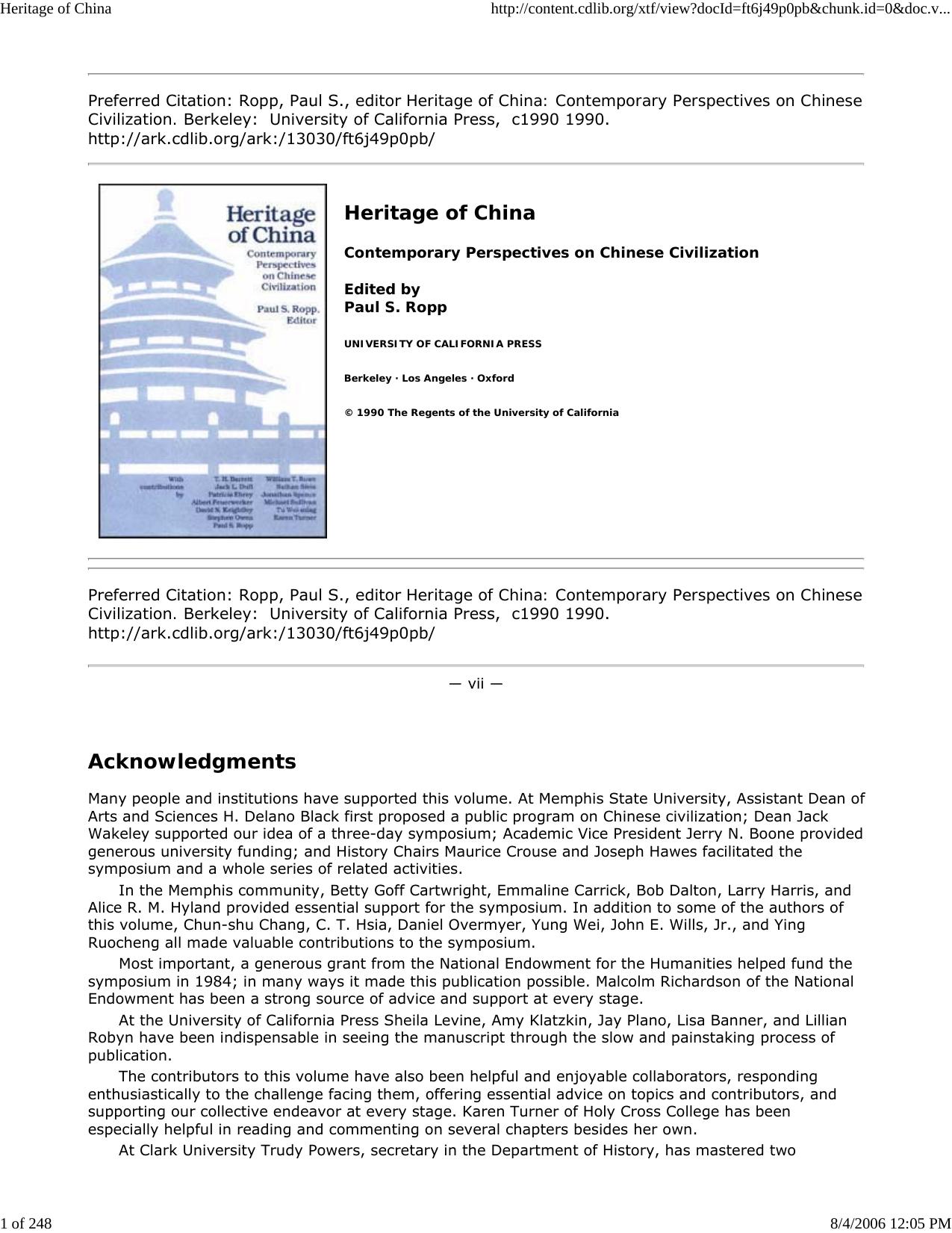 Heritage of China by Master Clark