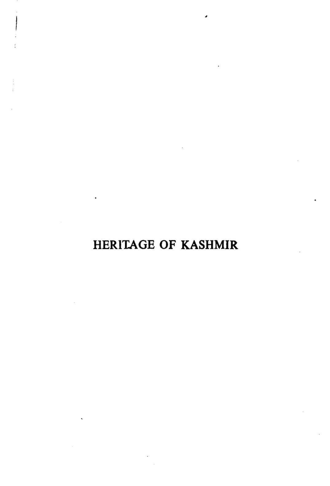 Heritage of Kashmir by Fida Mohammad Hassnain