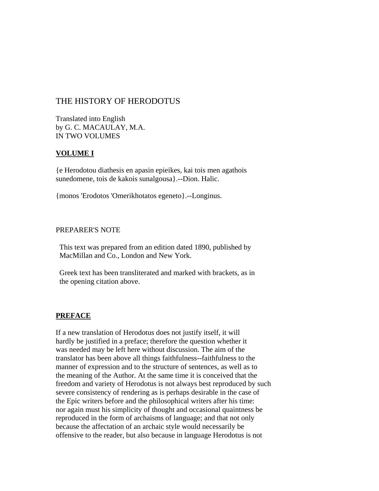 Herodotus - History by Herodotus Herodot
