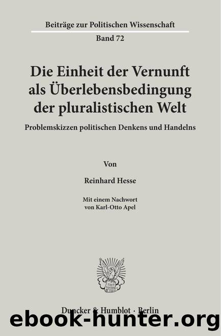 Hesse by Beiträge zur Politischen Wissenschaft (9783428477777)