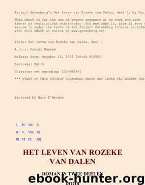 Het leven van Rozeke van Dalen, deel 1 by Cyriël Buysse