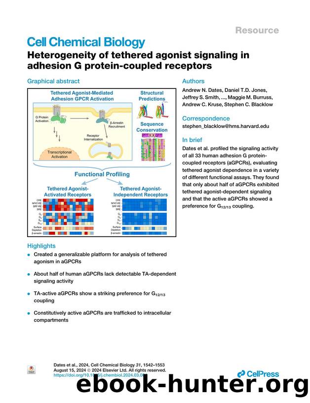 Heterogeneity of tethered agonist signaling in adhesion G protein-coupled receptors by unknow