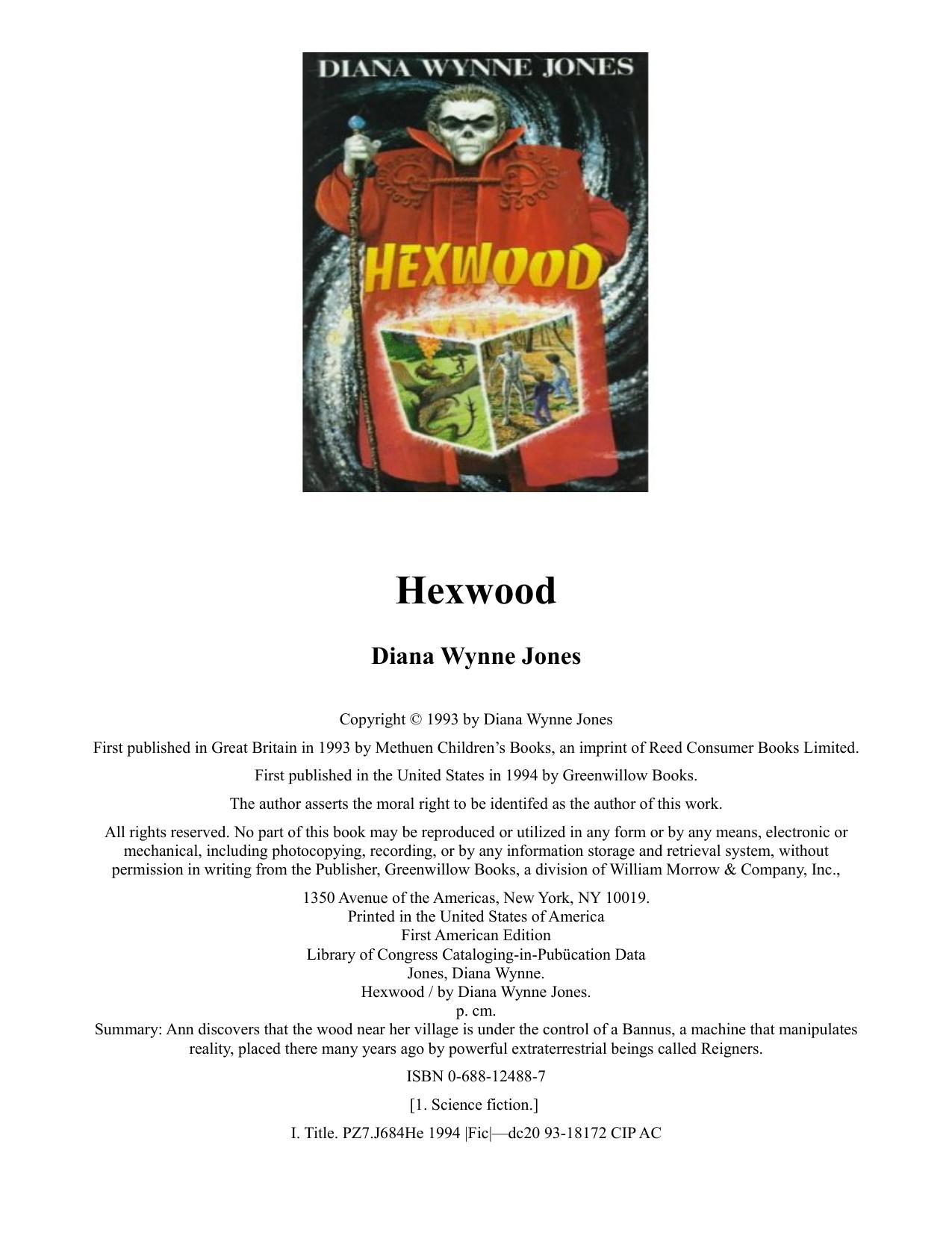 Hexwood by Diana Wynne Jones