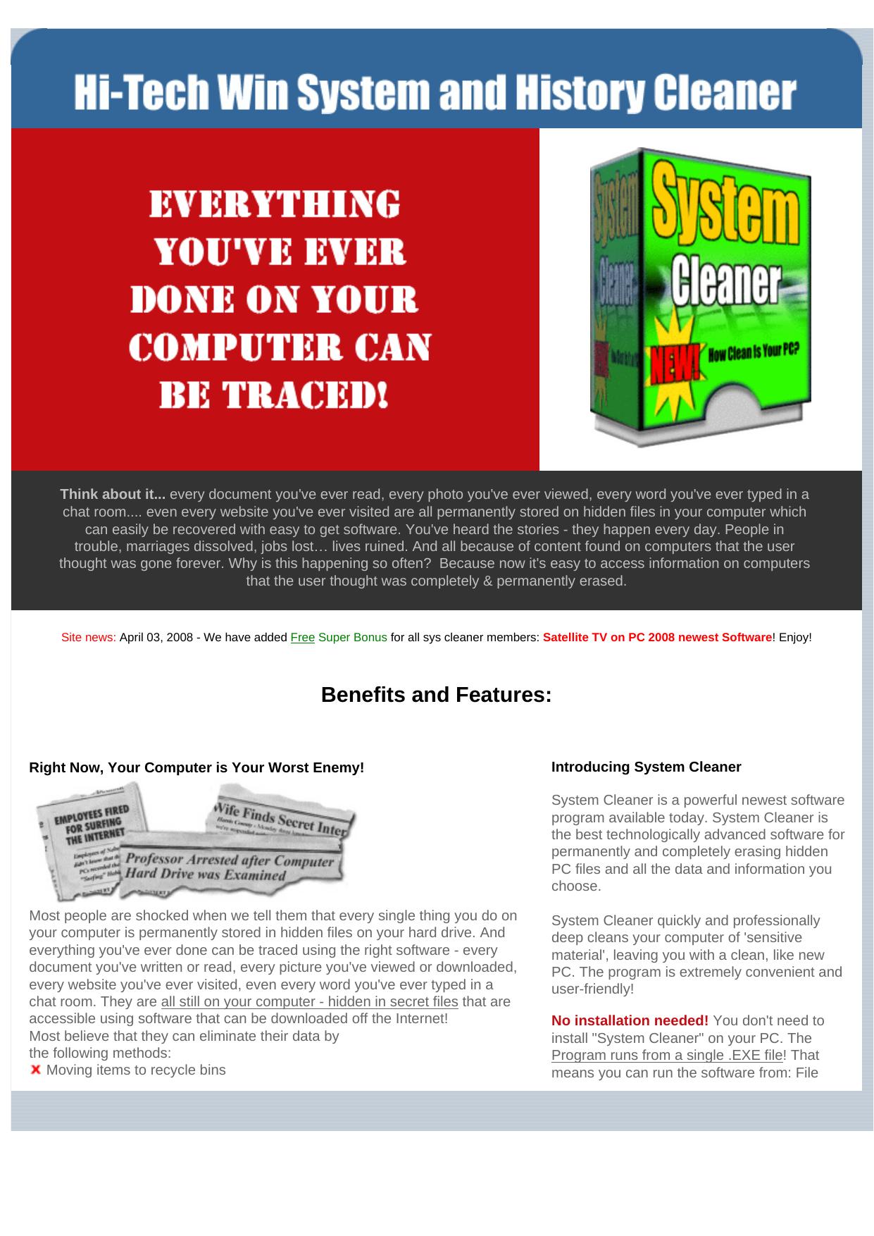 Hi-Tech System & History Cleaner. by Best of Kuszter's Collection