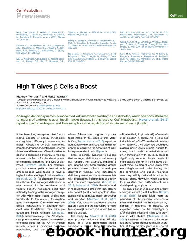High T Gives &beta; Cells a Boost by Matthew Wortham & Maike Sander