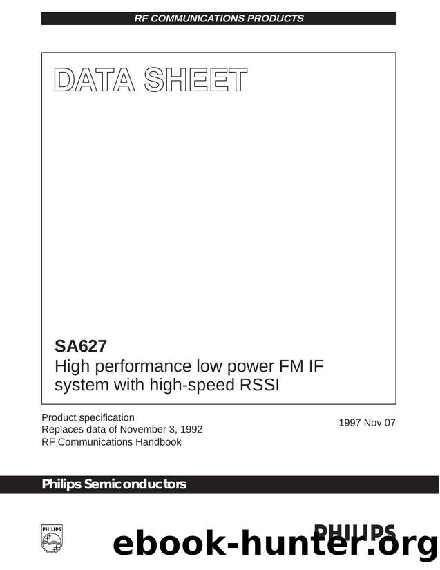 High performance low power FM IF system with high-speed RSSI by Philips Semiconductors