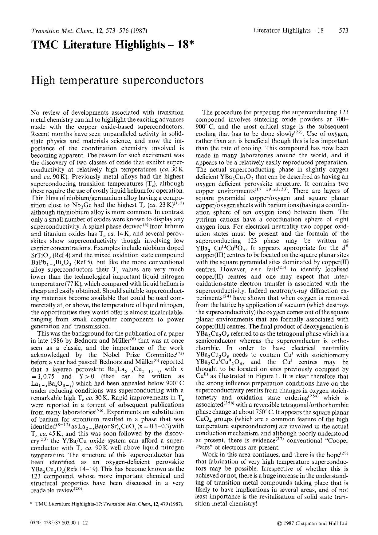 High temperature superconductors by Unknown