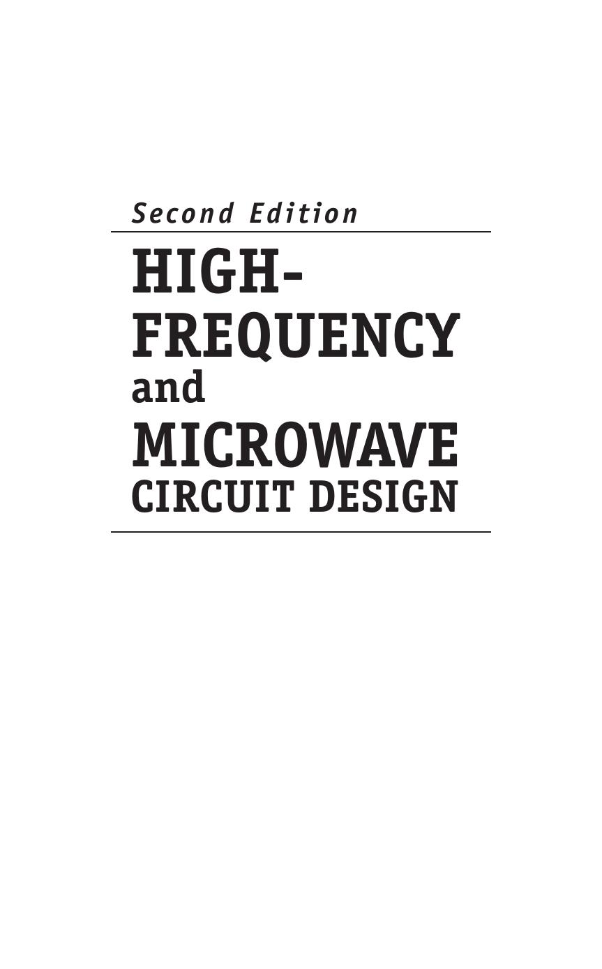 High-Frequency and Microwave Circuit Design, Second Edition by Charles Nelson