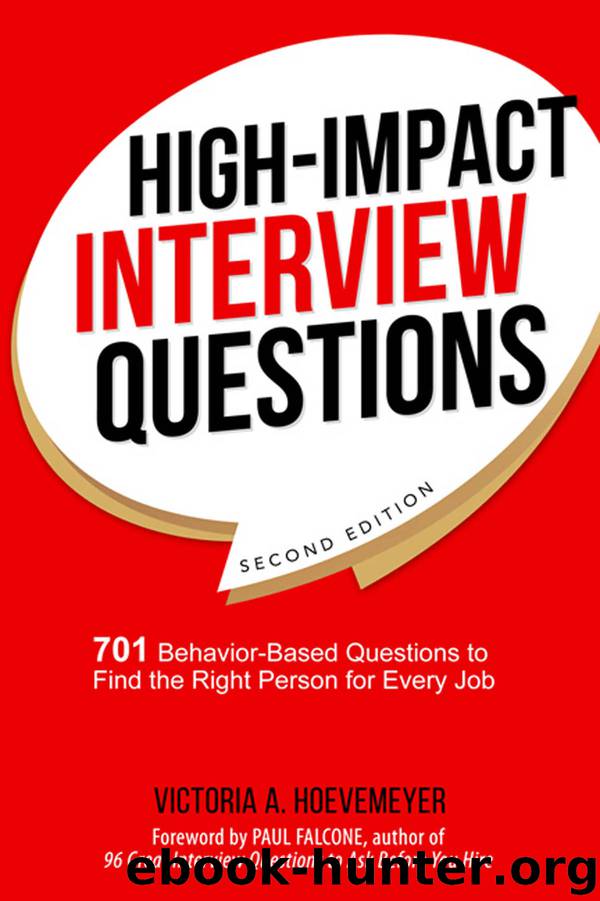 High-Impact Interview Questions by Victoria A. Hoevemeyer