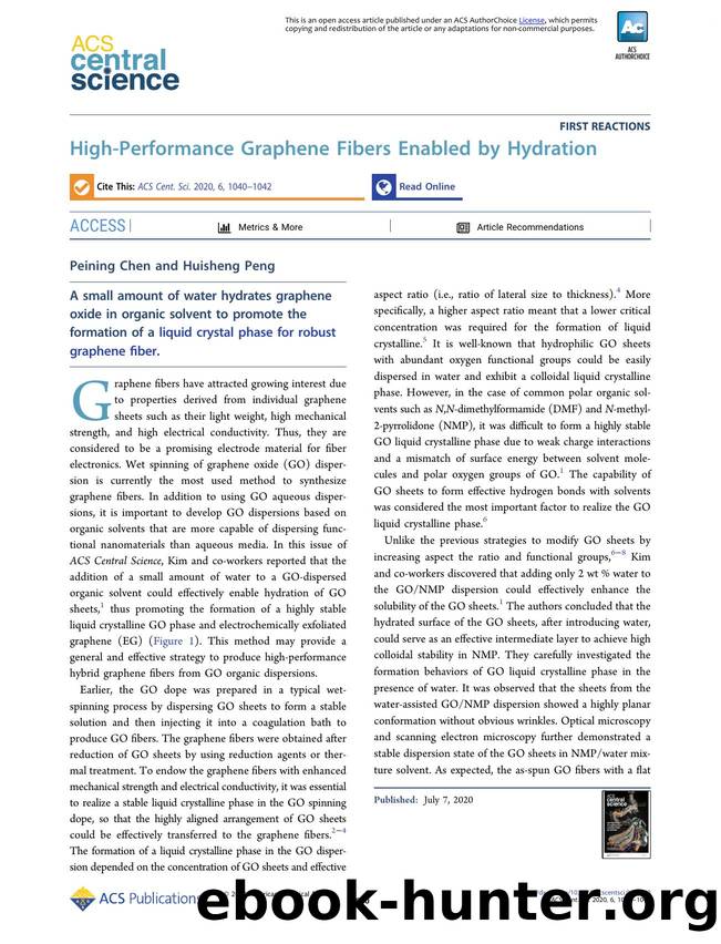 High-Performance Graphene Fibers Enabled by Hydration by Peining Chen & Huisheng Peng (ORCID: 0000-0003-3746-8494)