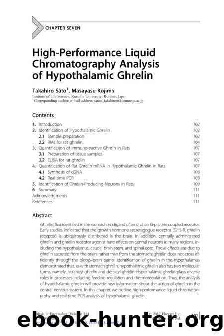 High-Performance Liquid Chromatography Analysis of Hypothalamic Ghrelin by Takahiro Sato & Masayasu Kojima