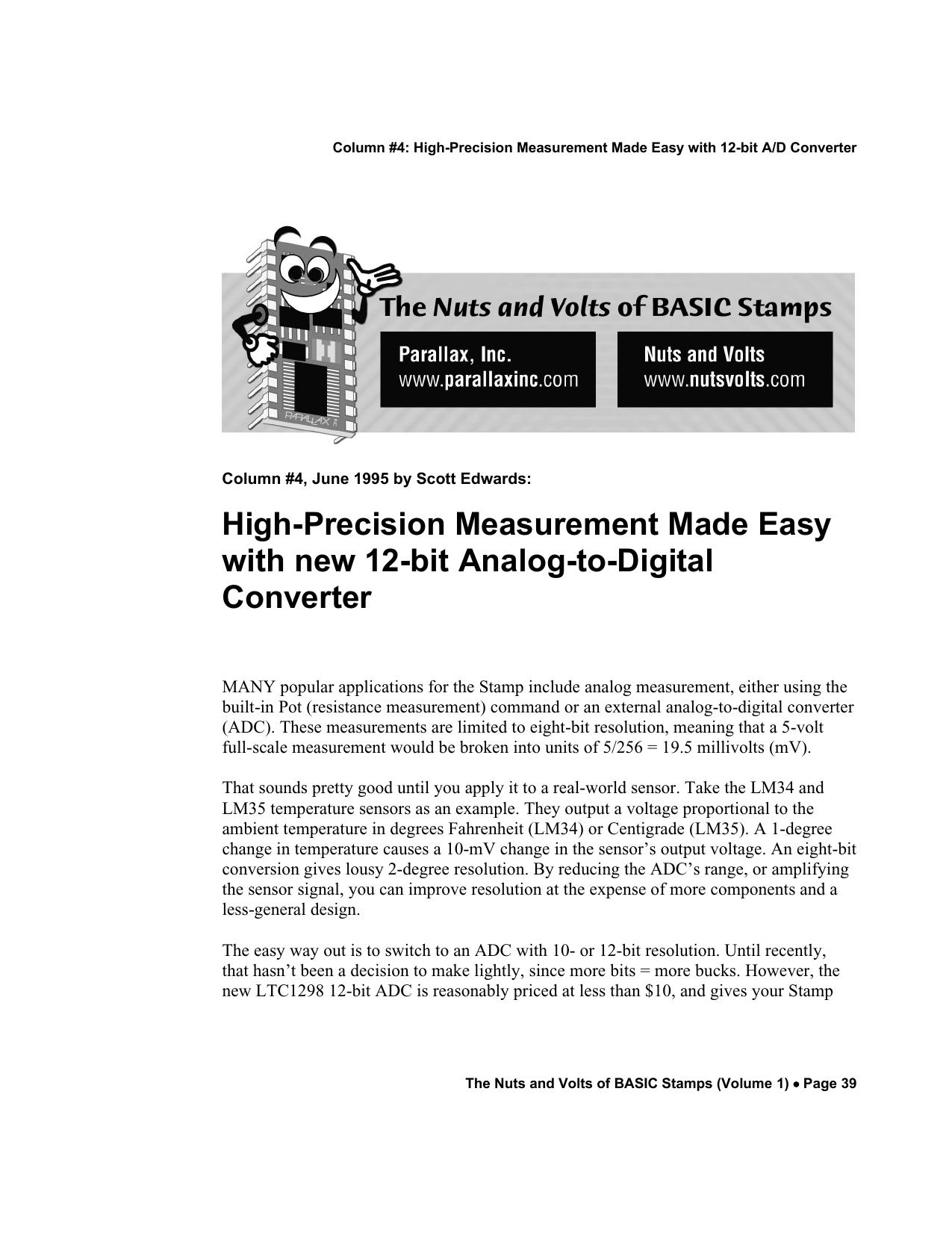 High-Precision Measurement Made Easy with 12-bit AD Converter.PDF by Scott Edwards