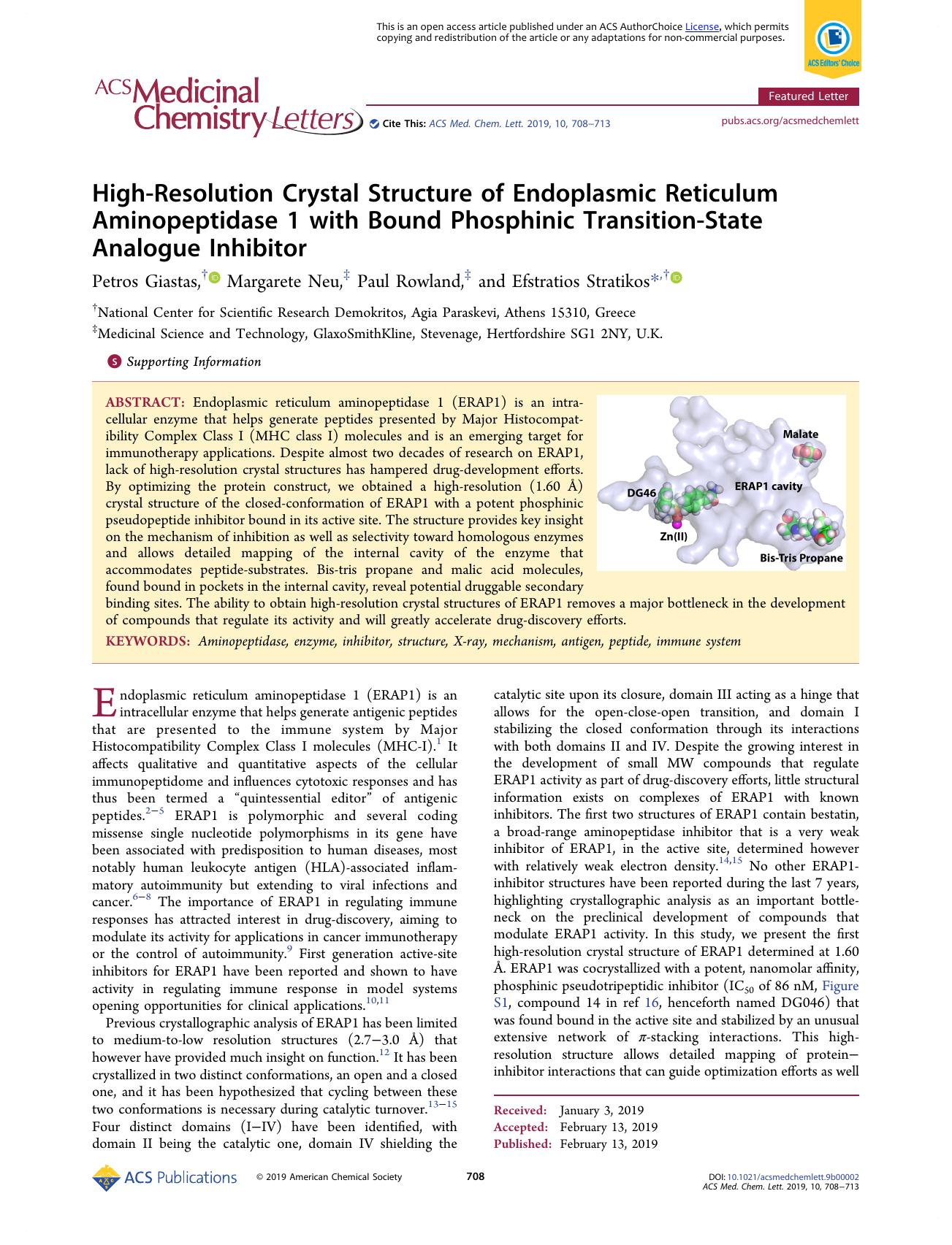 High-Resolution Crystal Structure of Endoplasmic Reticulum Aminopeptidase 1 with Bound Phosphinic Transition-State Analogue Inhibitor by unknow