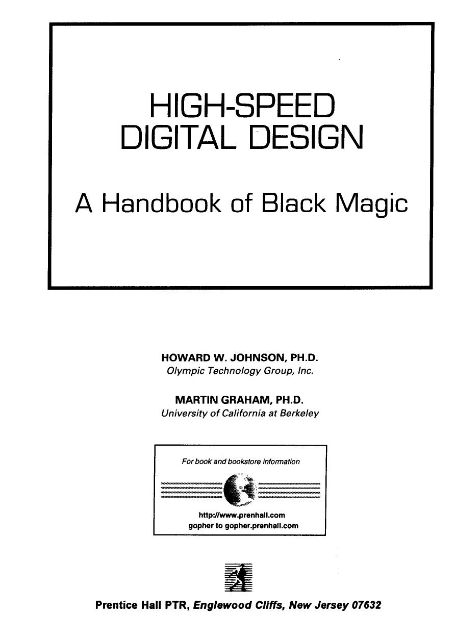 High-Speed Digital Design: A Handbook of Black Magic by Howard Johnson