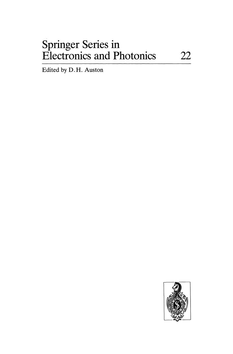 High-Speed Electronics: Basic Physical Phenomena and Device Principles by R. Castagné (auth.) Dr. Bengt Källbäck Professor Dr. Heinz Beneking (eds.)
