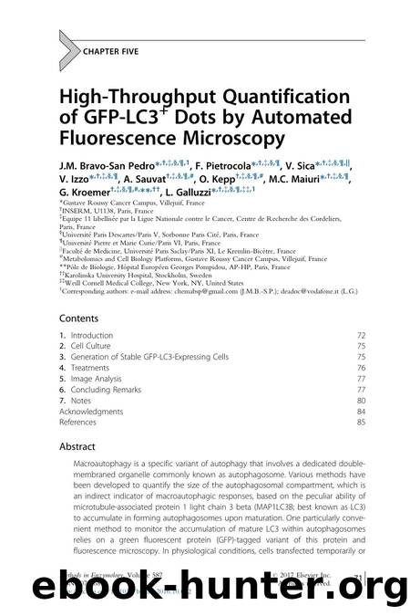 High-Throughput Quantification of GFP-LC3+ Dots by Automated Fluorescence Microscopy by unknow
