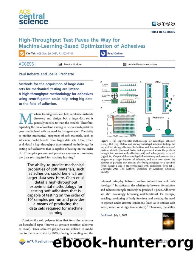 High-Throughput Test Paves the Way for Machine-Learning-Based Optimization of Adhesives by Paul Roberts & Joelle Frechette (ORCID: g/0000-0001-5680-6554)