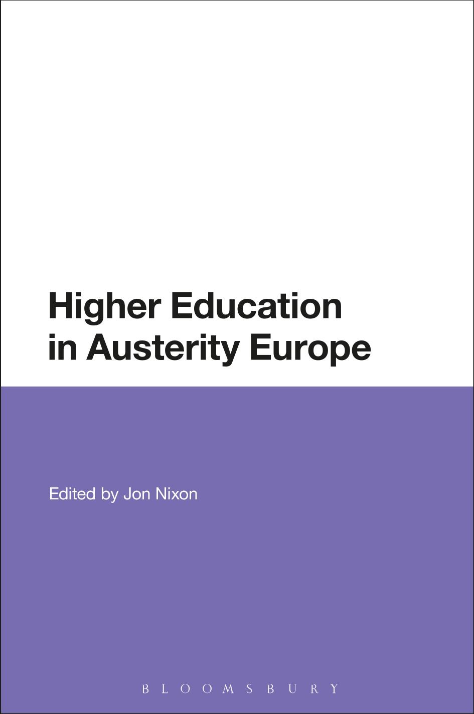 Higher Education in Austerity Europe by Jon Nixon