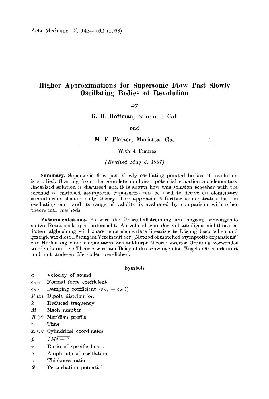 Higher approximations for supersonic flow past slowly oscillating bodies of revolution by Unknown