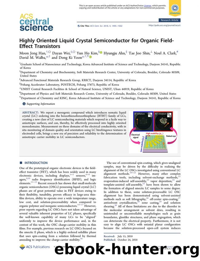 Highly Oriented Liquid Crystal Semiconductor for Organic Field-Effect Transistors by unknow