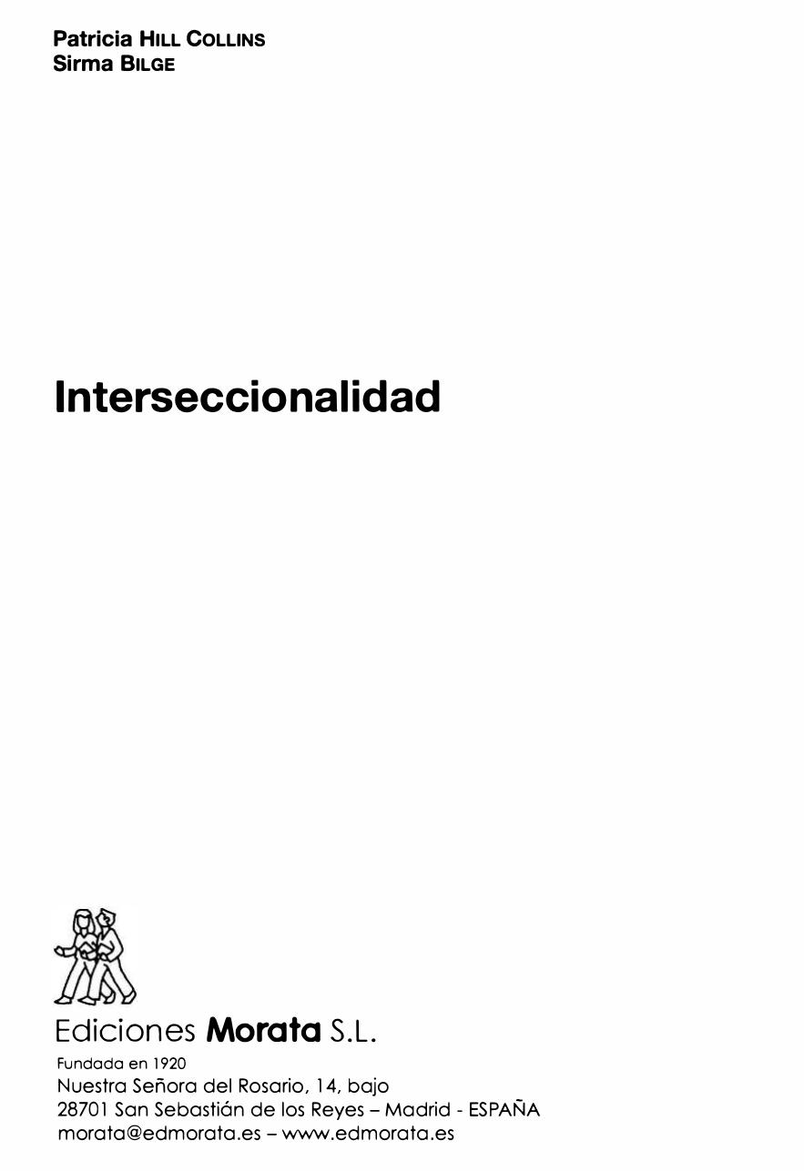 Hill Colins Patricia Y Bilge Serma by Interseccionalidad