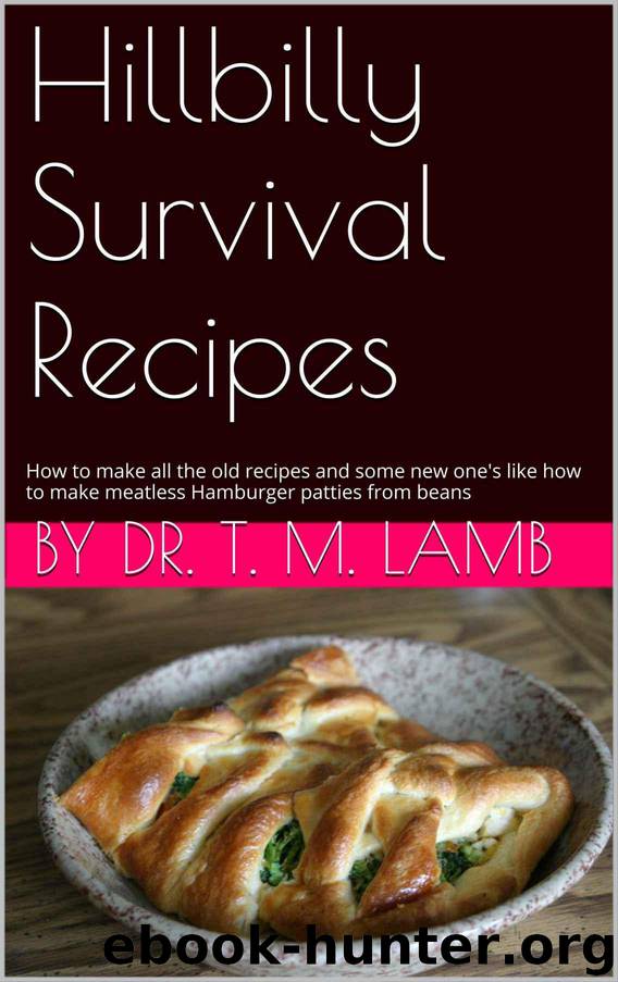 Hillbilly Survival Recipes: How to make all the old recipes and some new one's like how to make meatless Hamburger patties from beans by By Dr. T. M. Lamb
