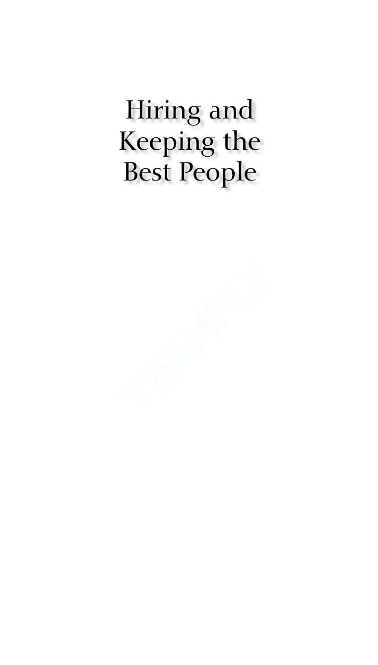 Hiring and Keeping the Best People by Harvard Business School Press