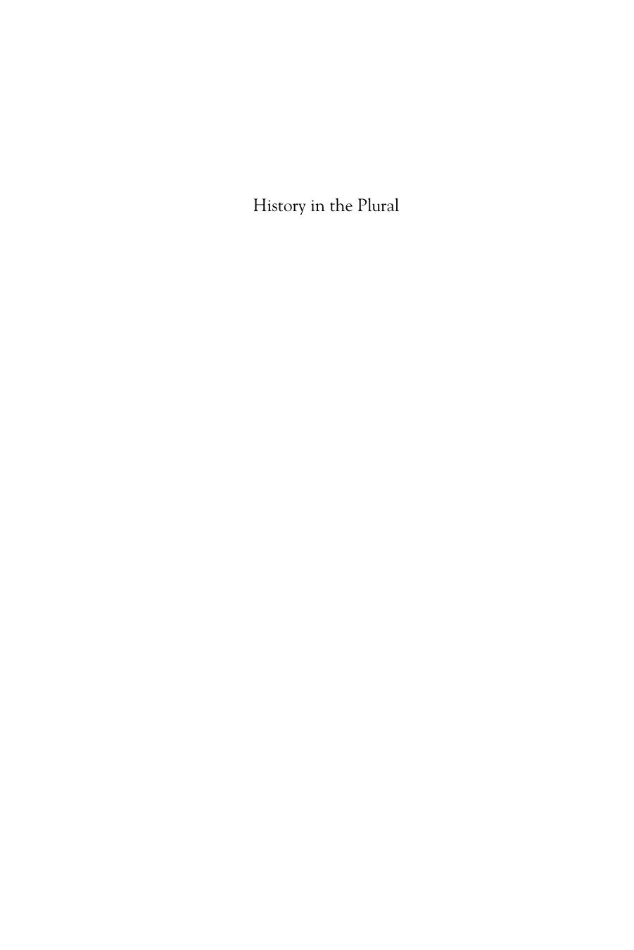 History In The Plural by Olsen Niklas