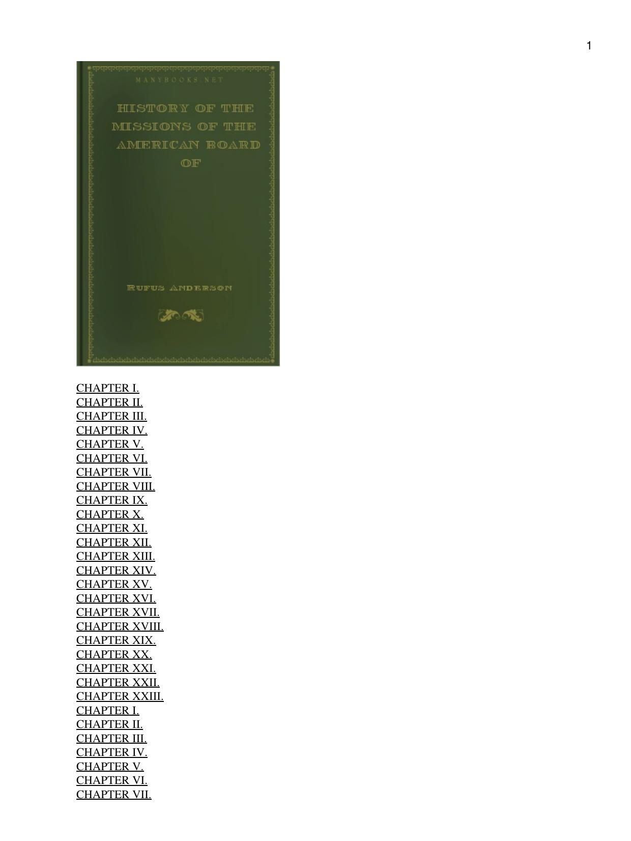 History Of The Missions Of The American Board Of Commissioners For Foreign Missions To The Oriental Churches by Rufus Anderson