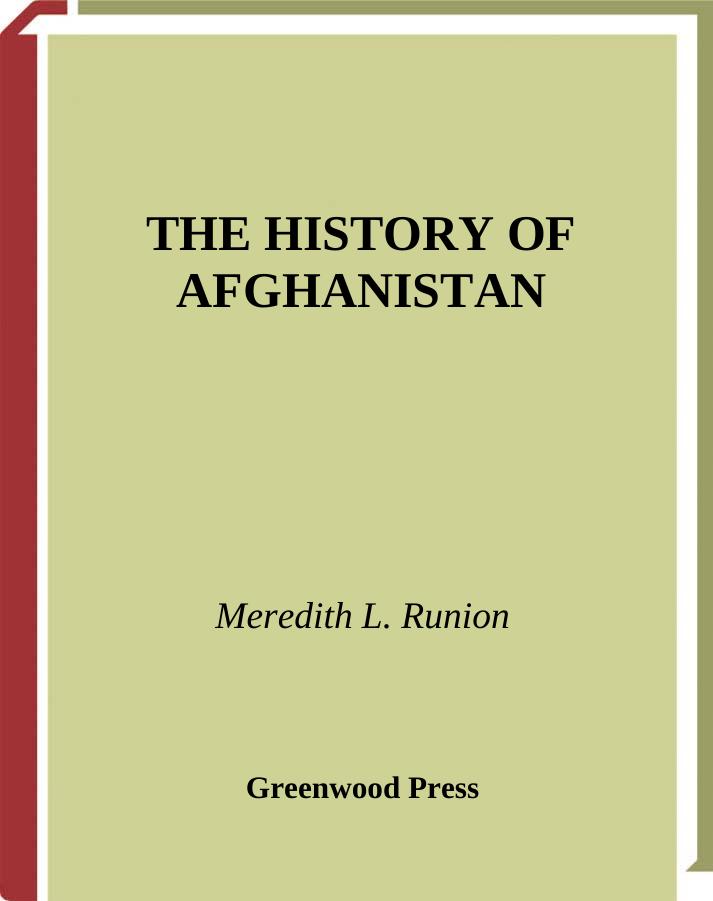 History of Afghanistan by Runion Meredith L