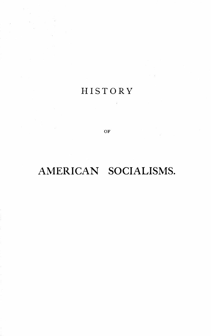 History of American Socialisms by John Humphrey Noyes