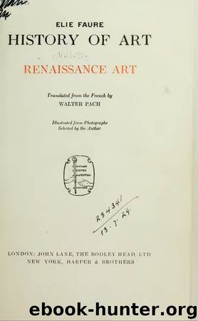 History of Art - vol. III by Elie Faure
