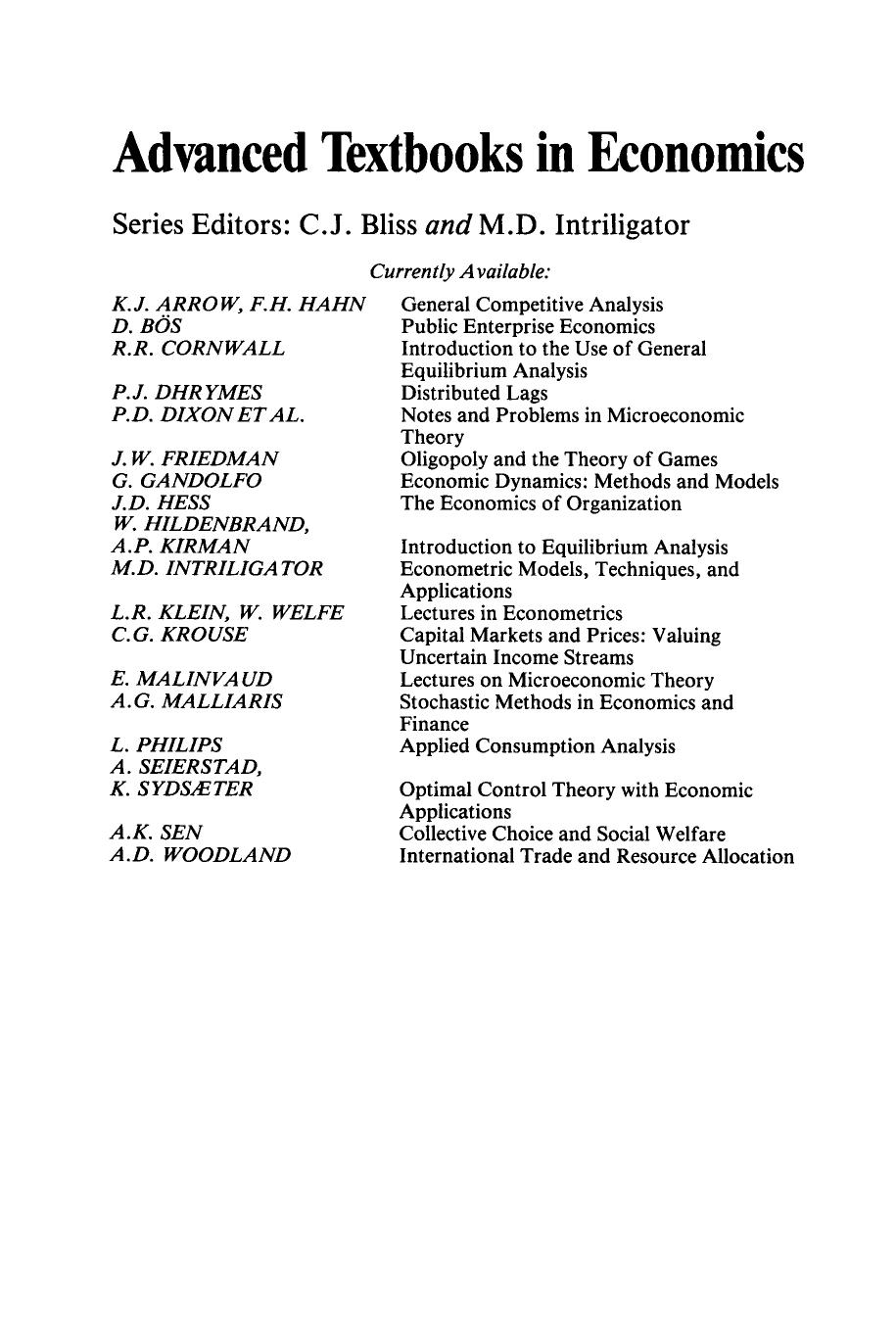 History of Economic Theory by Takashi Negishi