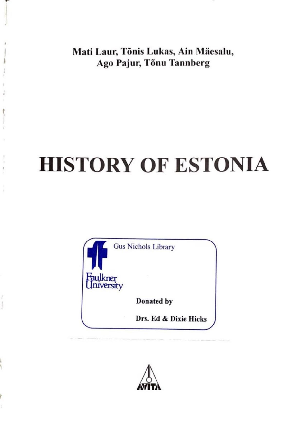 History of Estonia by Mati Laur