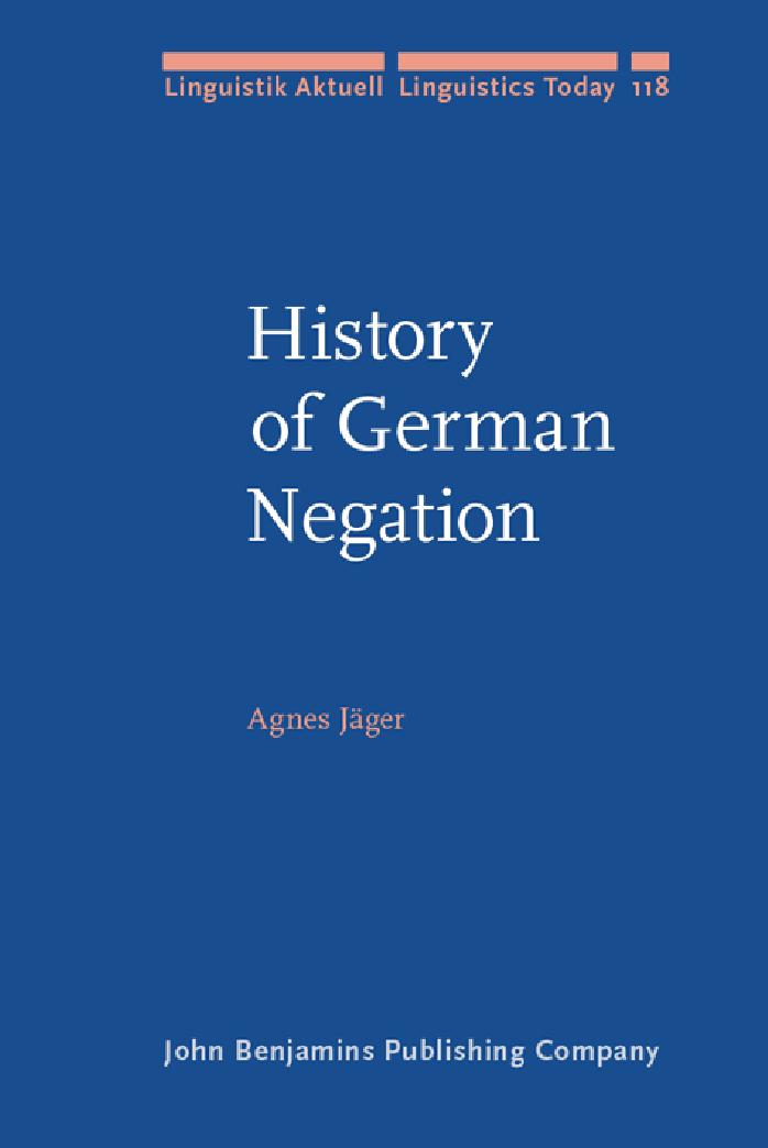 History of German Negation by Agnes Jäger
