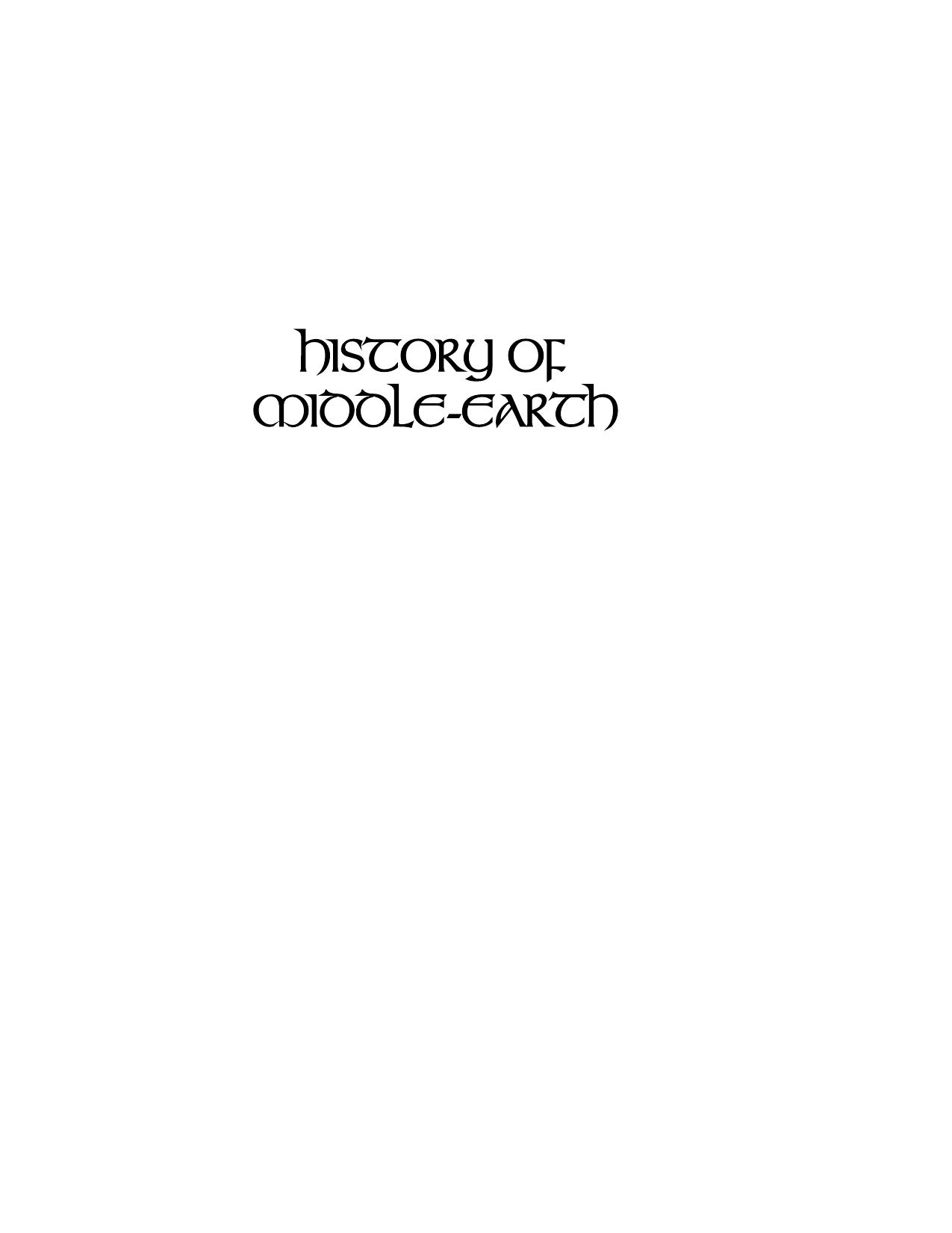 History of Middle Earth (All 12 Vols.) by Unknown