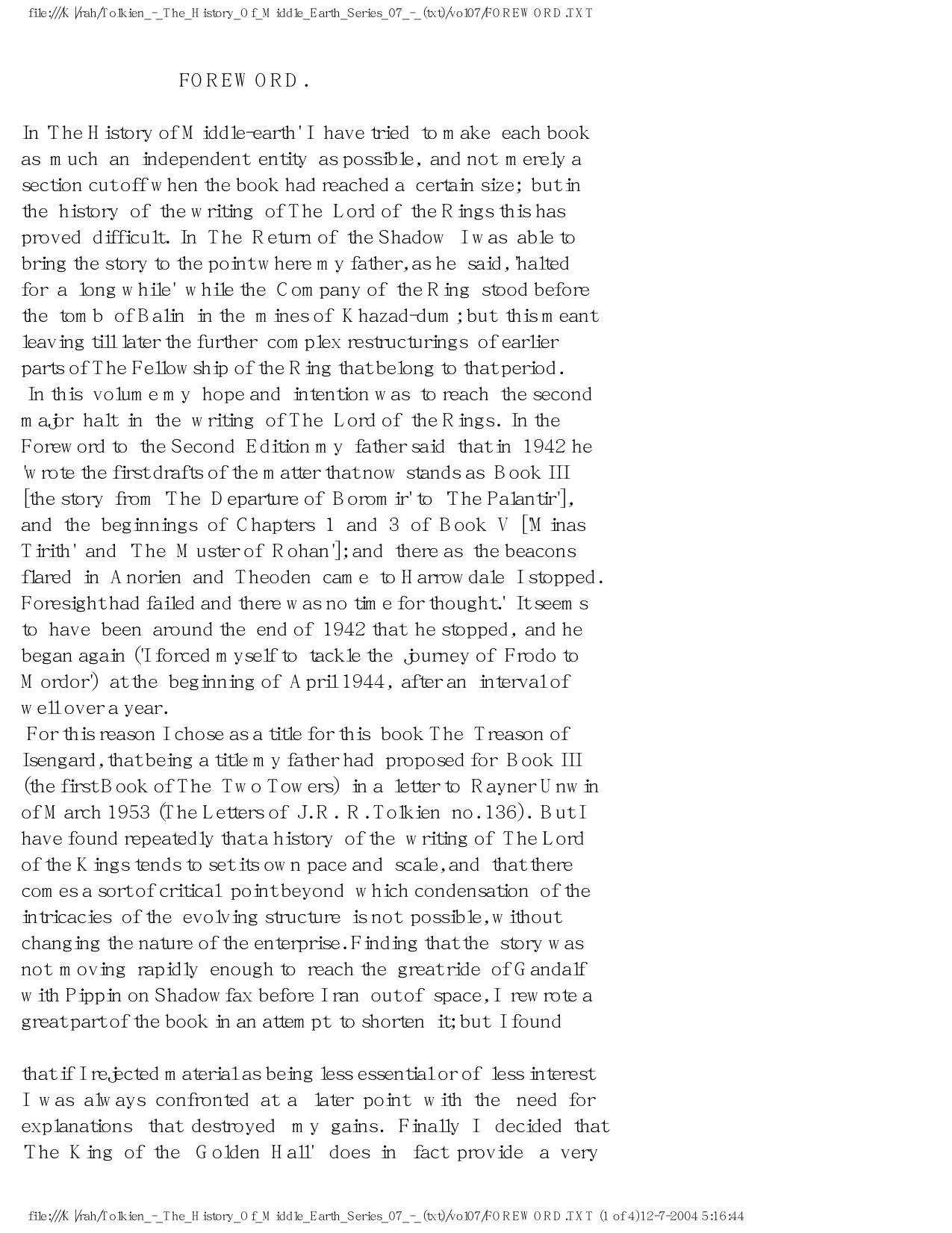 History of Middle-earth 07 by 1989 The Treason of Isengard