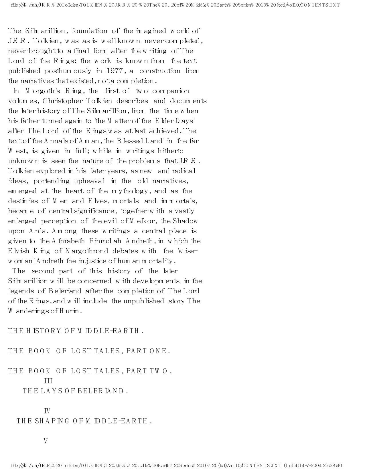 History of Middle-earth 10 by 1993 Morgoth's Ring