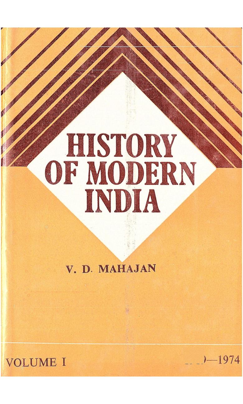 History of Modern India: Volume 1 : 1919 to 1974 by V. D. Mahajan