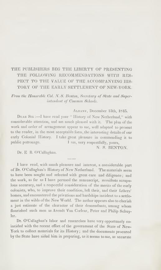 History of New Netherland; or, New York under the Dutch by Edmund Bailey O'Callaghan