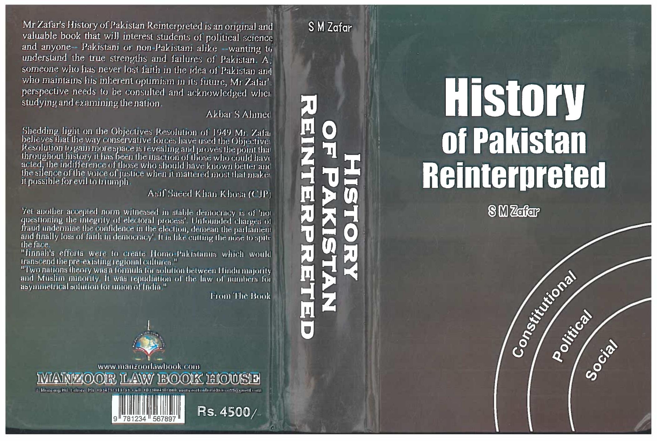 History of Pakistan-Reinterpreted by S.M. Zafar