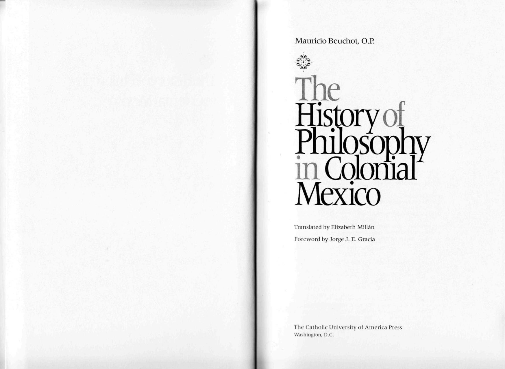 History of Philosophy in Colonial Mexico by Beauchot Mauricio OP