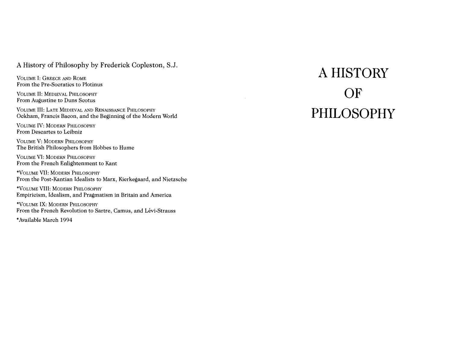 History of Philosophy, Volume 4: Modern Philosophy: From Descartes to Leibnitz by Unknow