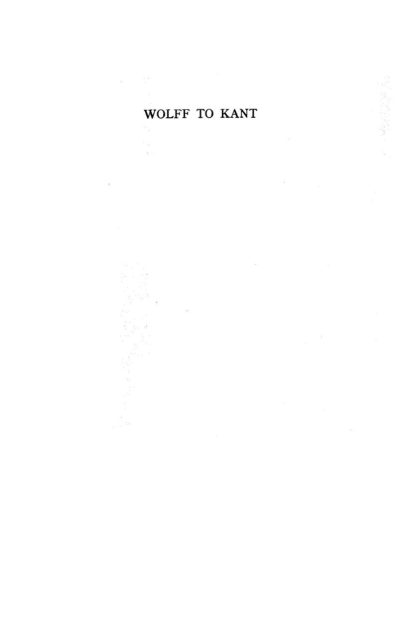 History of Philosophy, Volume VI: Wolff to Kant by Frederick Charles Copleston