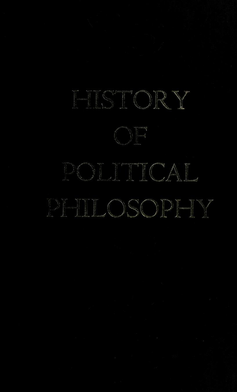 History of Political Philosophy by Leo Strauss (editor) Joseph Cropsey (editor)